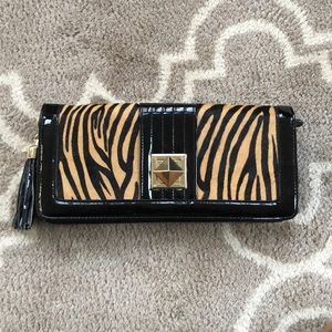 White House Black Market Animal Print Clutch